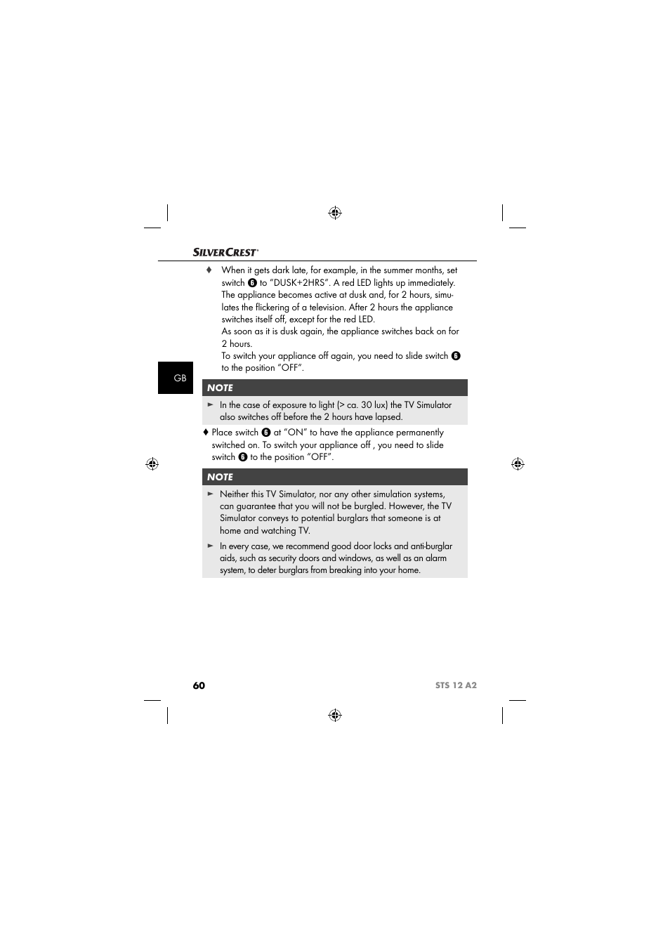 Silvercrest STS 12 A2 User Manual | Page 63 / 67