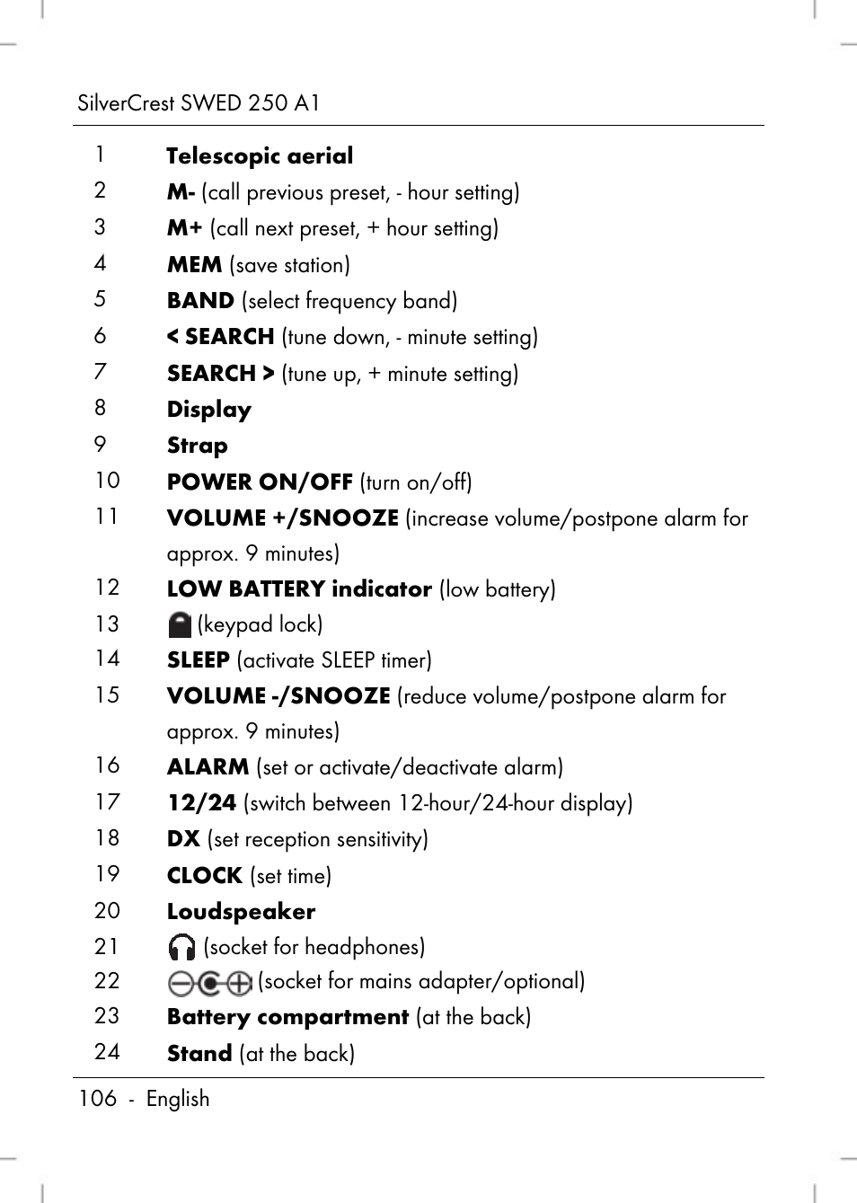 Silvercrest SWED 250 A1 User Manual | Page 108 / 158
