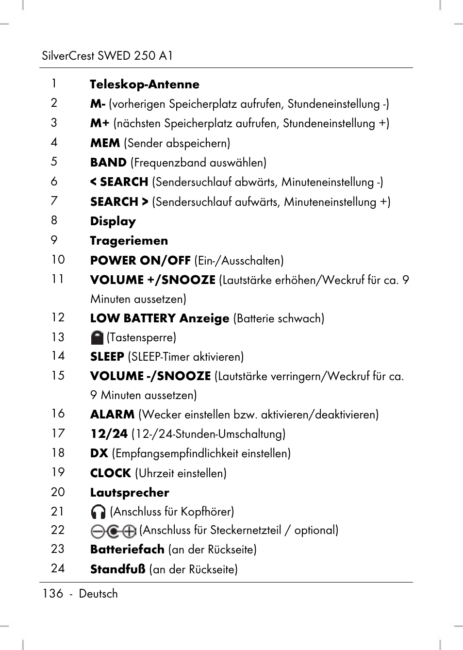 Silvercrest SWED 250 A1 User Manual | Page 138 / 158