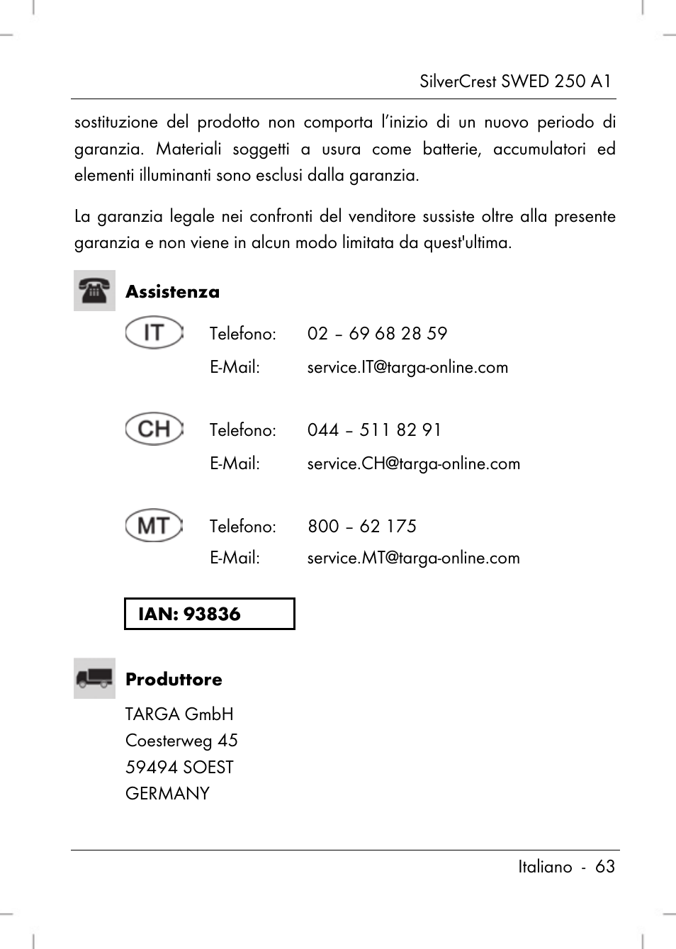 Silvercrest SWED 250 A1 User Manual | Page 65 / 158