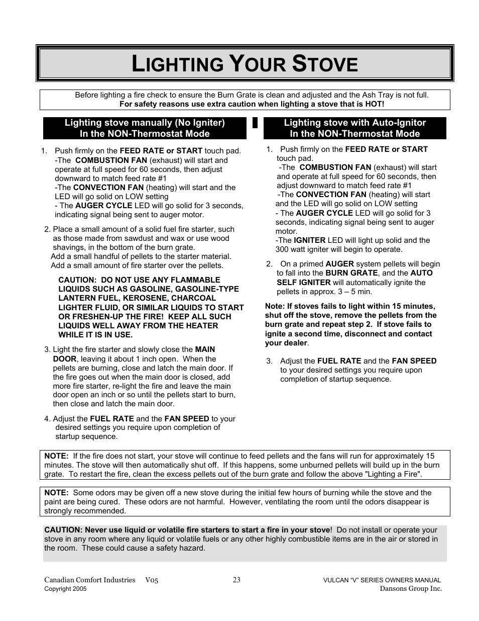 Ighting, Tove | Dansons Group V-50 User Manual | Page 23 / 40