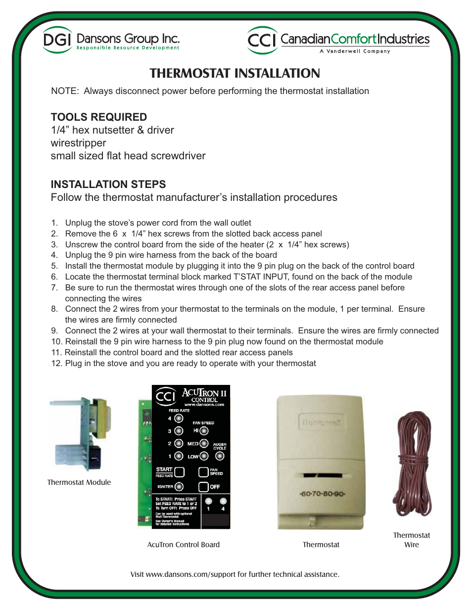 Dansons Group Wire User Manual | 2 pages