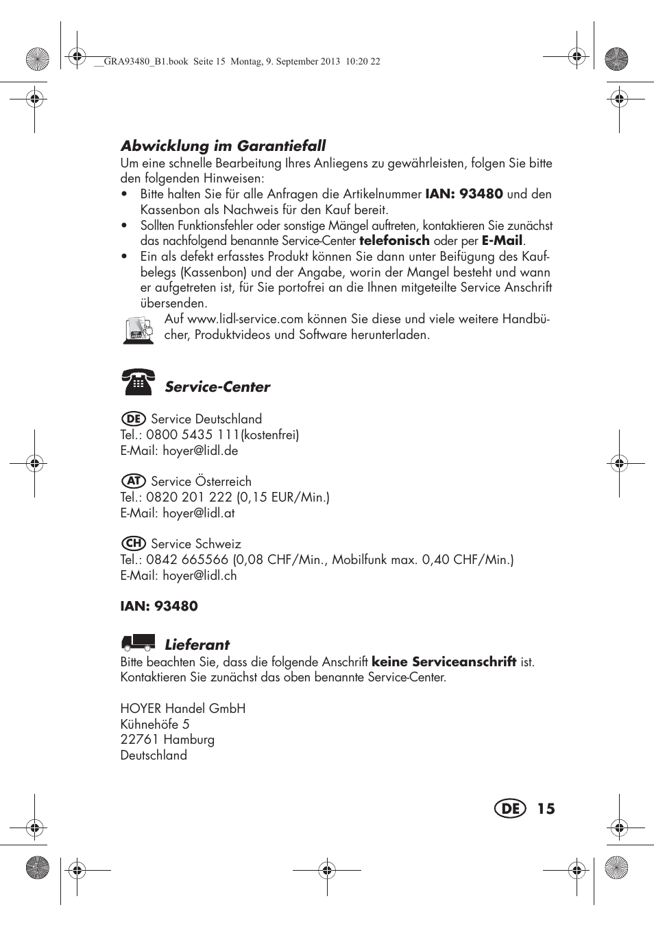 Silvercrest SHBS 500 B1 User Manual | Page 17 / 76