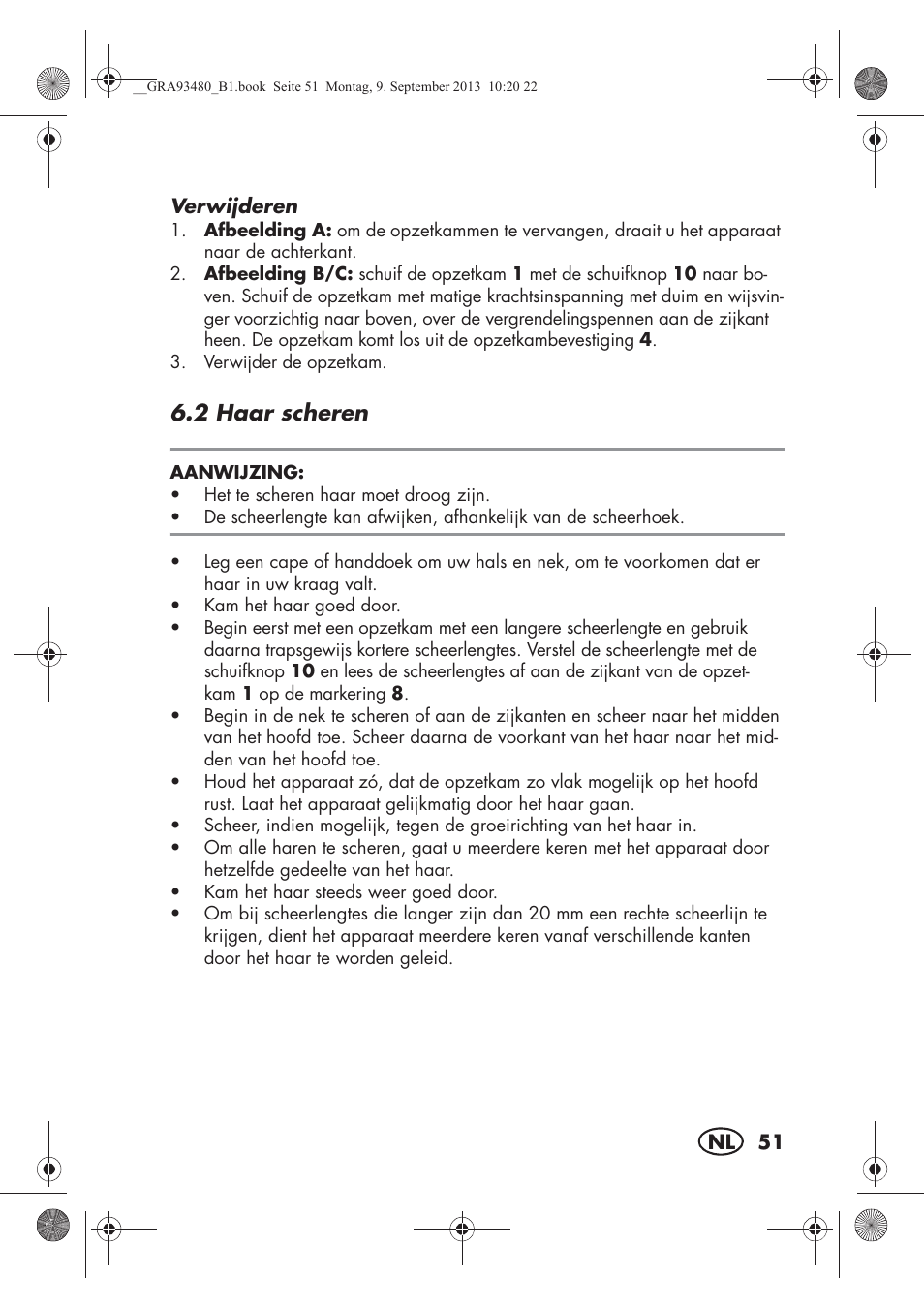 2 haar scheren | Silvercrest SHBS 500 B1 User Manual | Page 53 / 76