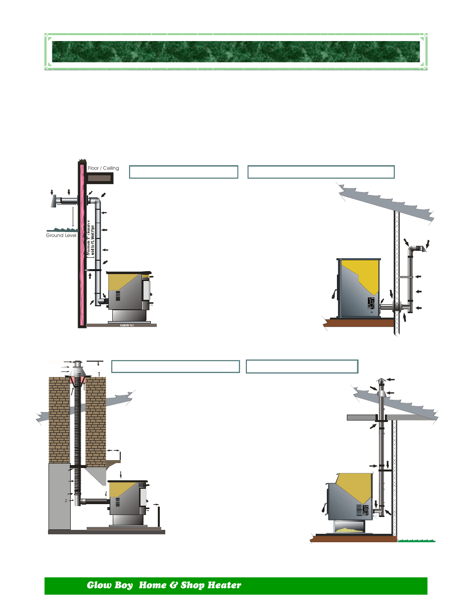 Reestanding, Nstallation, Main floor - vertical | Hearth stove - existing reline | Dansons Group HGBH1 CCGB 2 User Manual | Page 19 / 40