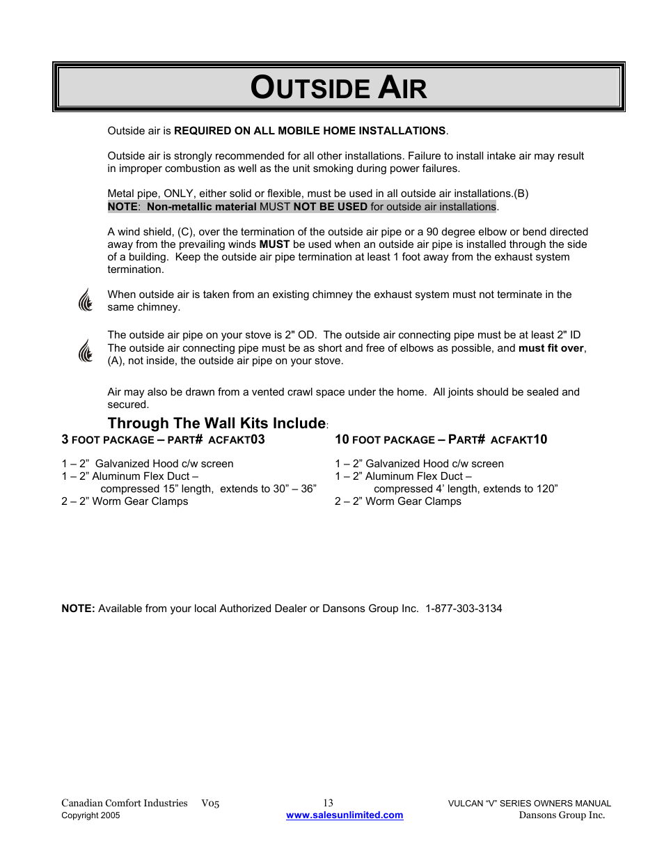 Utside | Dansons V-50 User Manual | Page 13 / 40