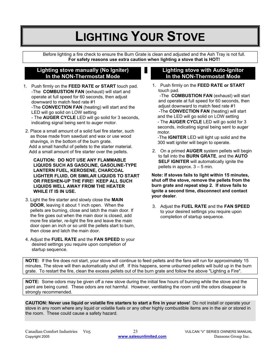 Ighting, Tove | Dansons V-50 User Manual | Page 23 / 40