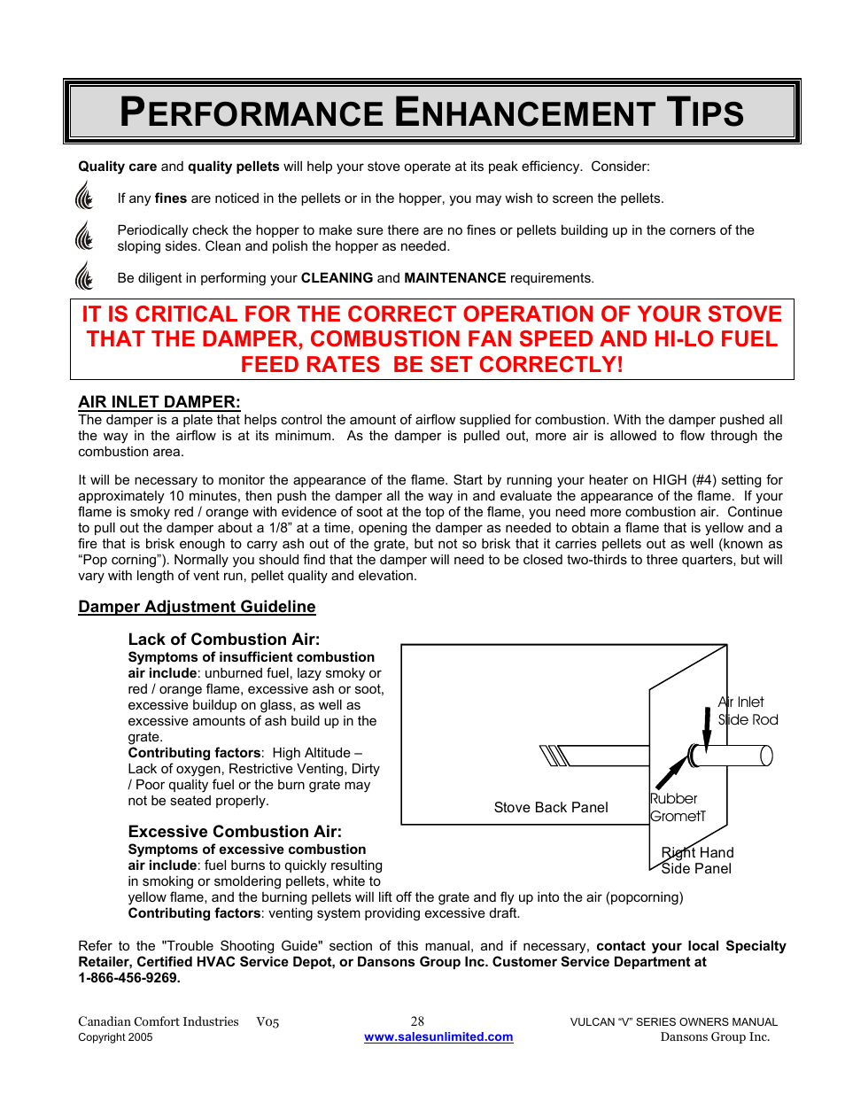 Erformance, Nhancement | Dansons V-50 User Manual | Page 28 / 40