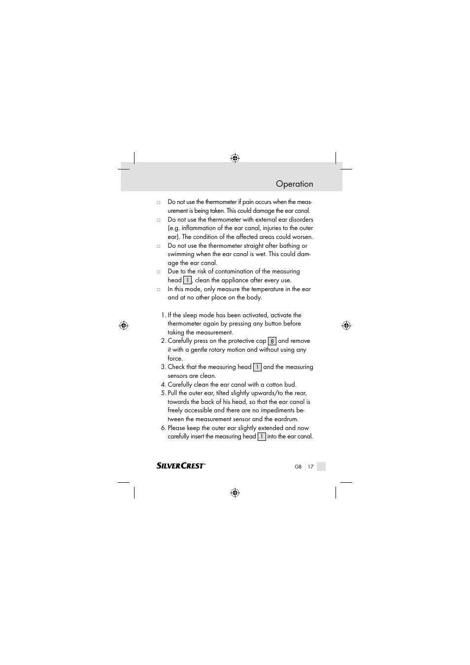 Operation | Silvercrest SSOT 6 B2 User Manual | Page 17 / 117