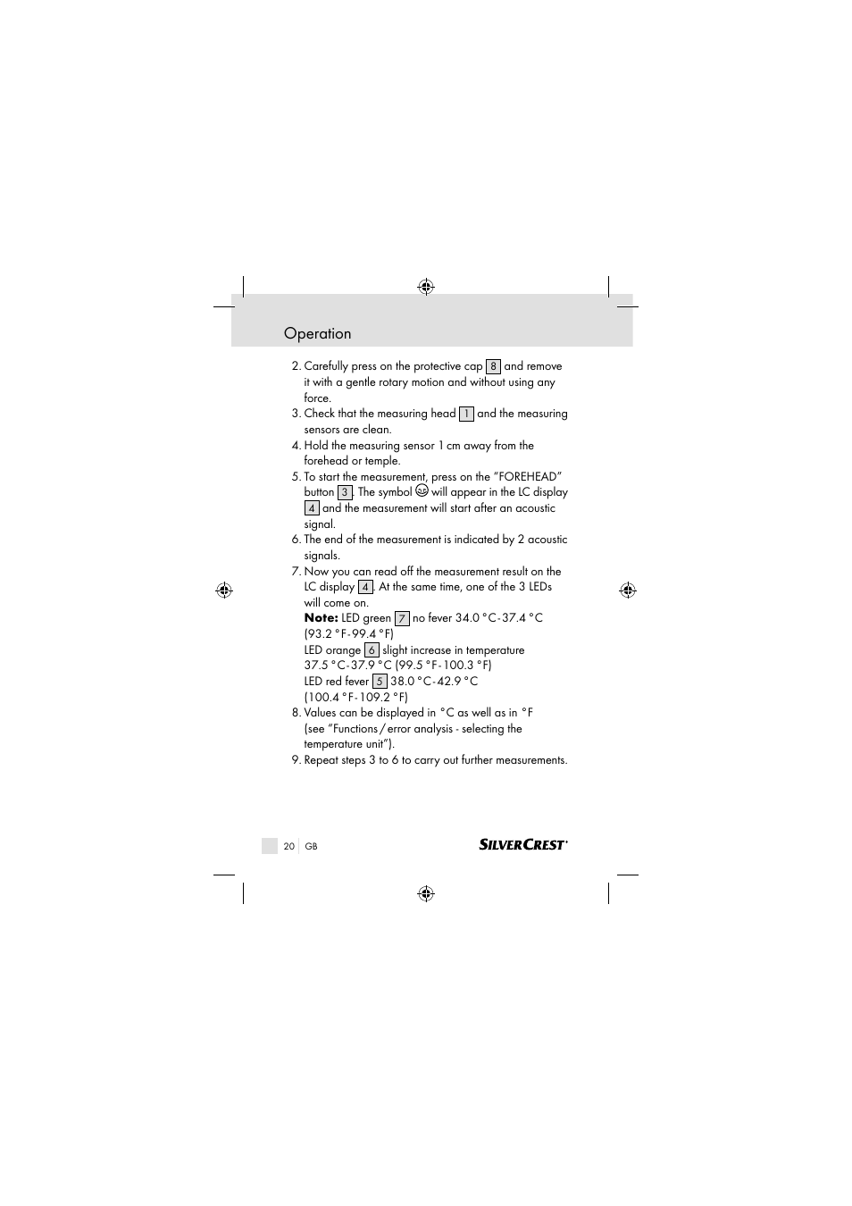 Operation | Silvercrest SSOT 6 B2 User Manual | Page 20 / 117