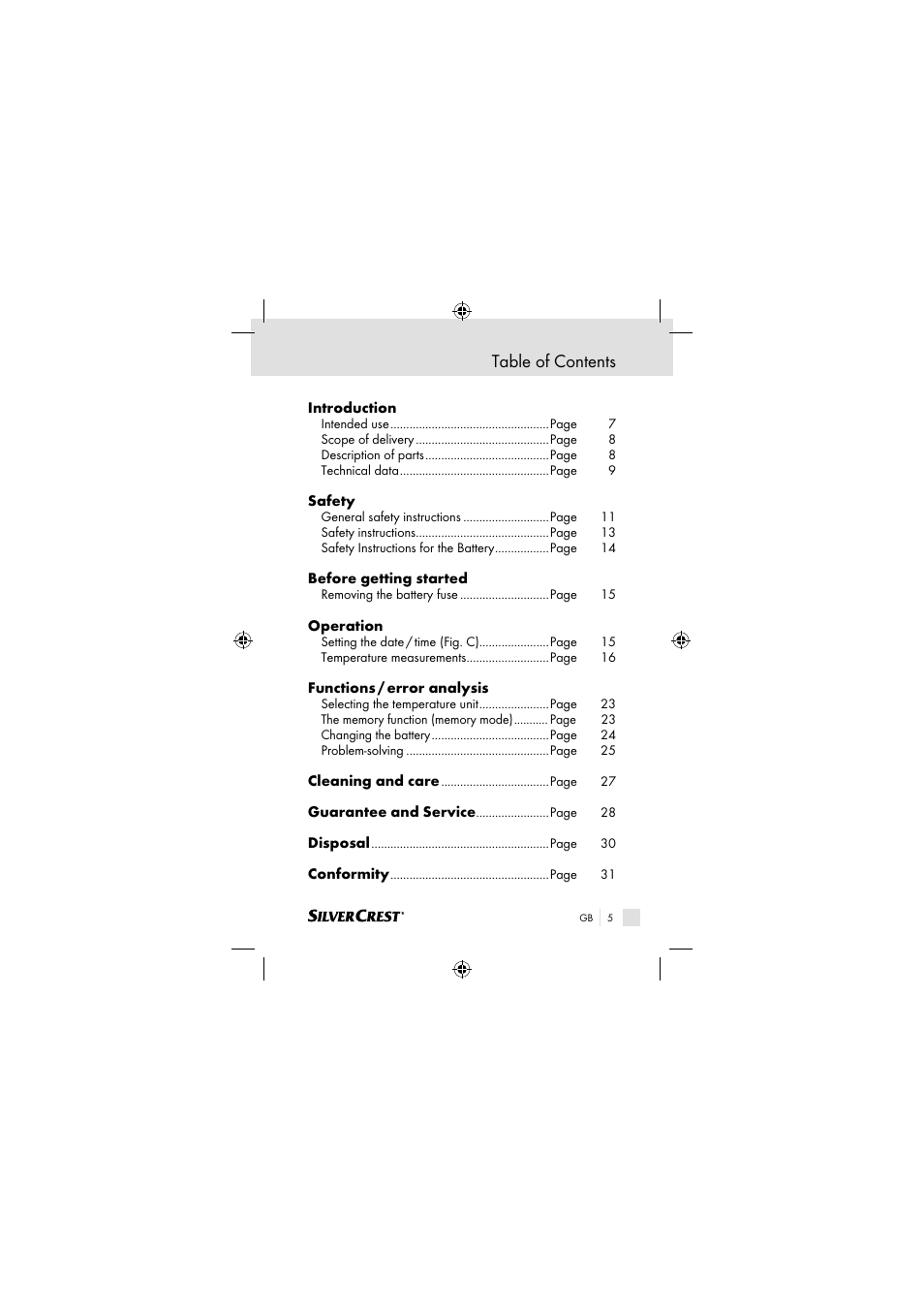 Silvercrest SSOT 6 B2 User Manual | Page 5 / 117