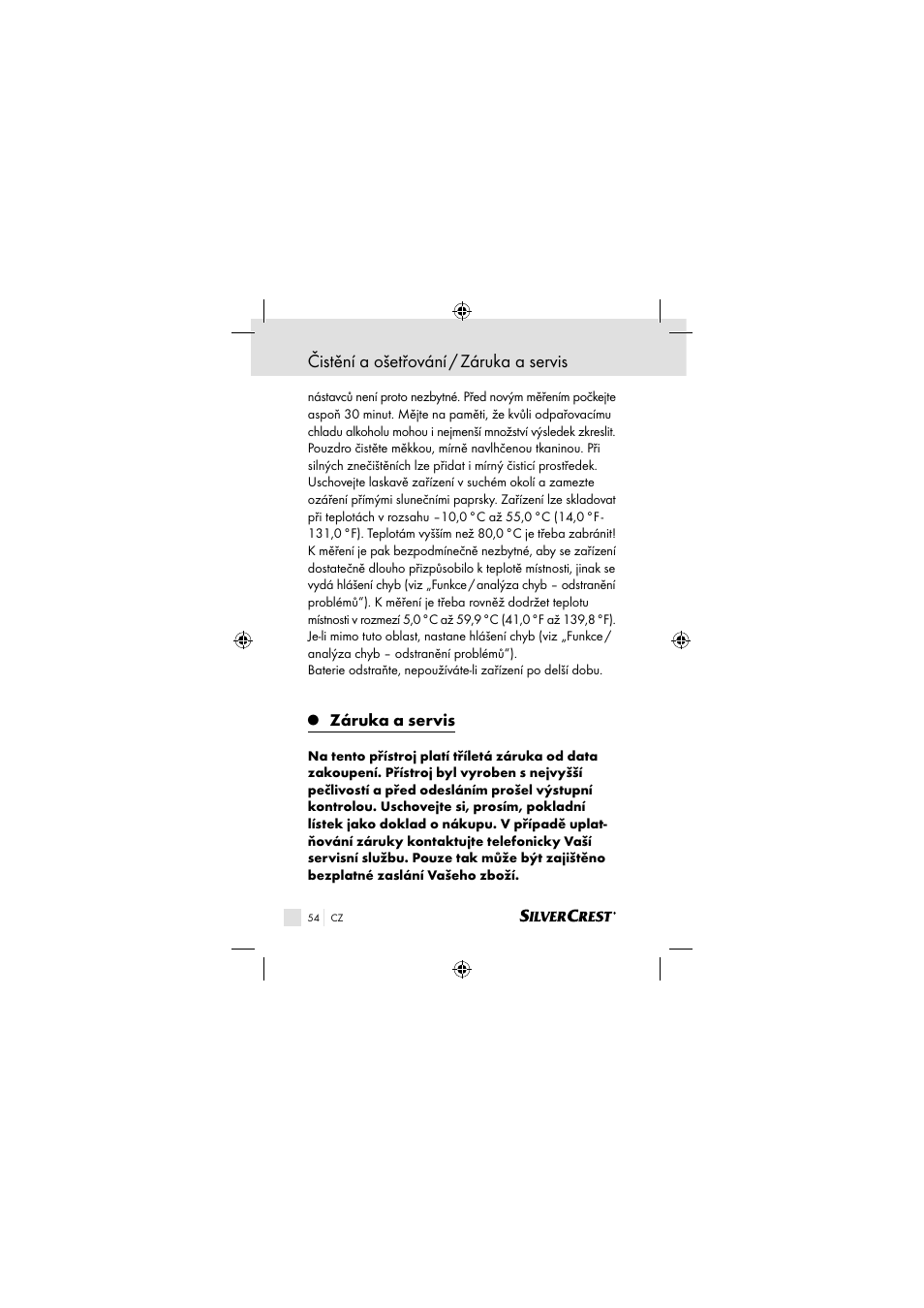 Čistění a ošetřování / záruka a servis, Záruka a servis | Silvercrest SSOT 6 B2 User Manual | Page 54 / 117