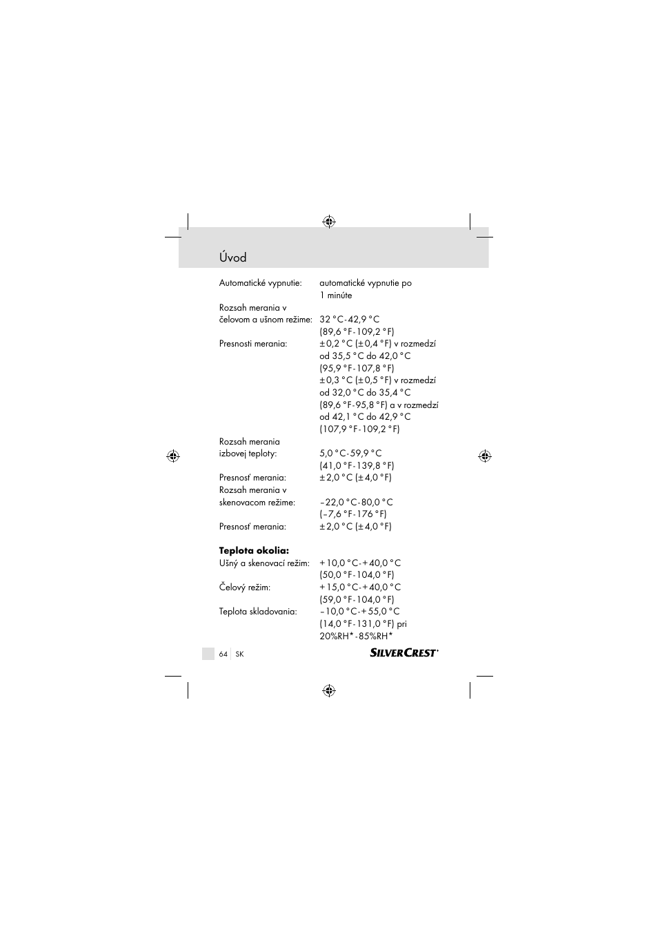 Úvod | Silvercrest SSOT 6 B2 User Manual | Page 64 / 117