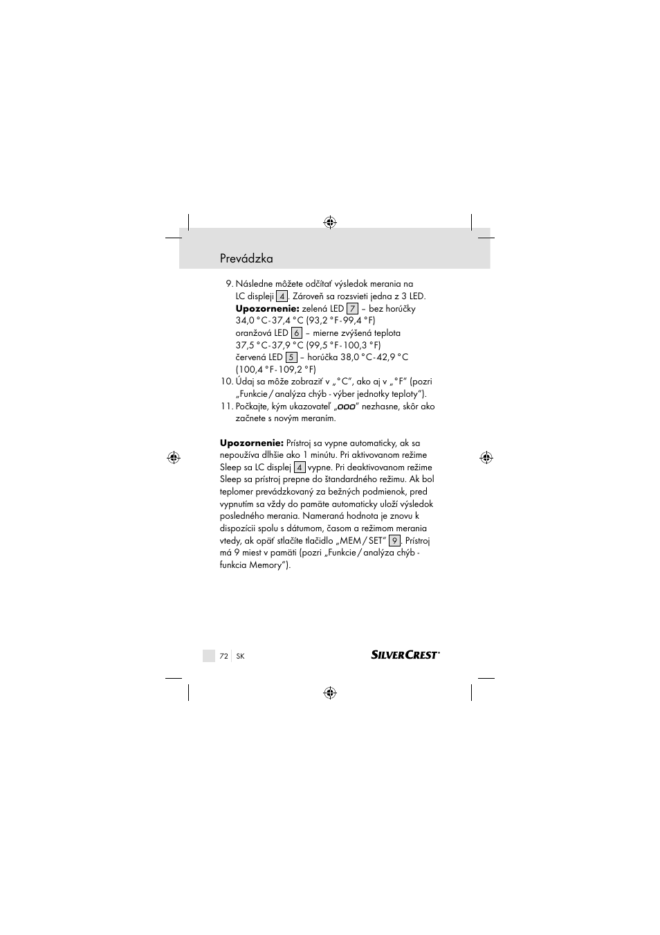 Prevádzka | Silvercrest SSOT 6 B2 User Manual | Page 72 / 117