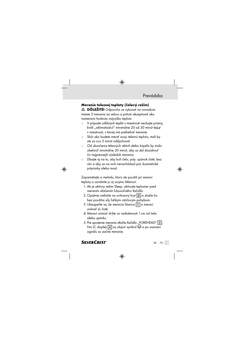 Prevádzka | Silvercrest SSOT 6 B2 User Manual | Page 73 / 117