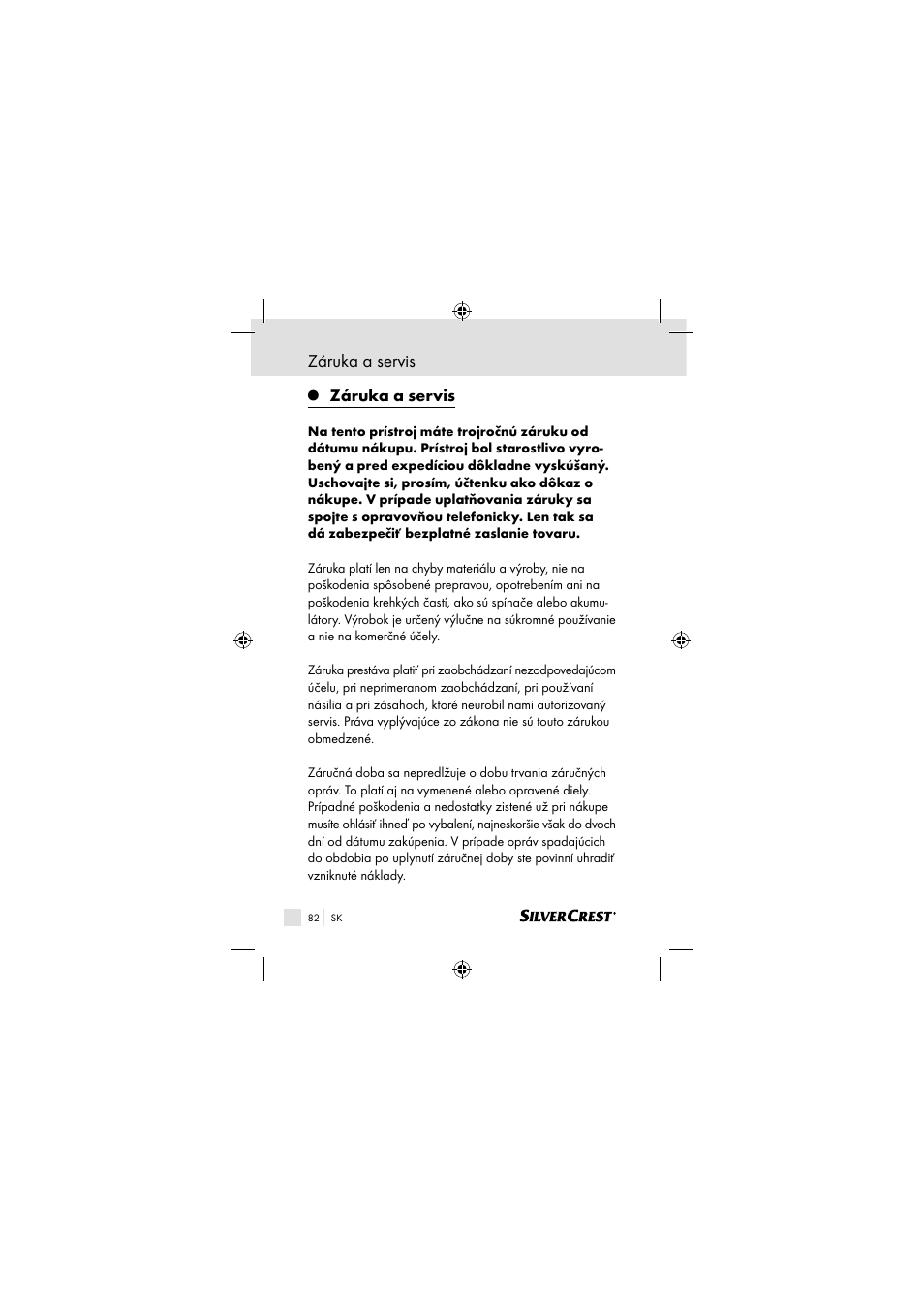 Záruka a servis | Silvercrest SSOT 6 B2 User Manual | Page 82 / 117