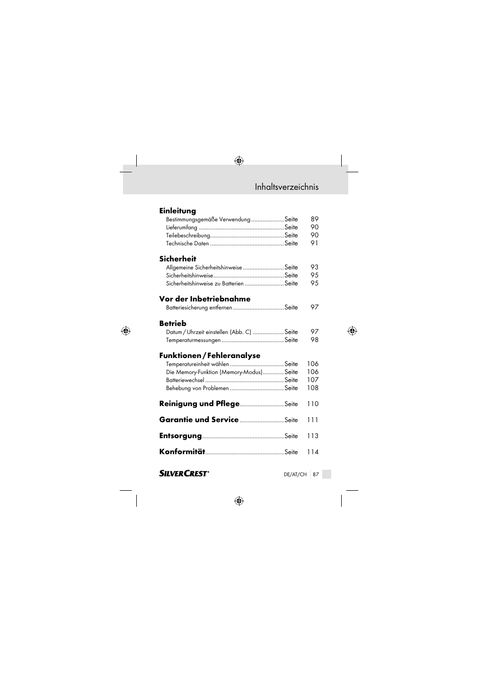 Silvercrest SSOT 6 B2 User Manual | Page 87 / 117