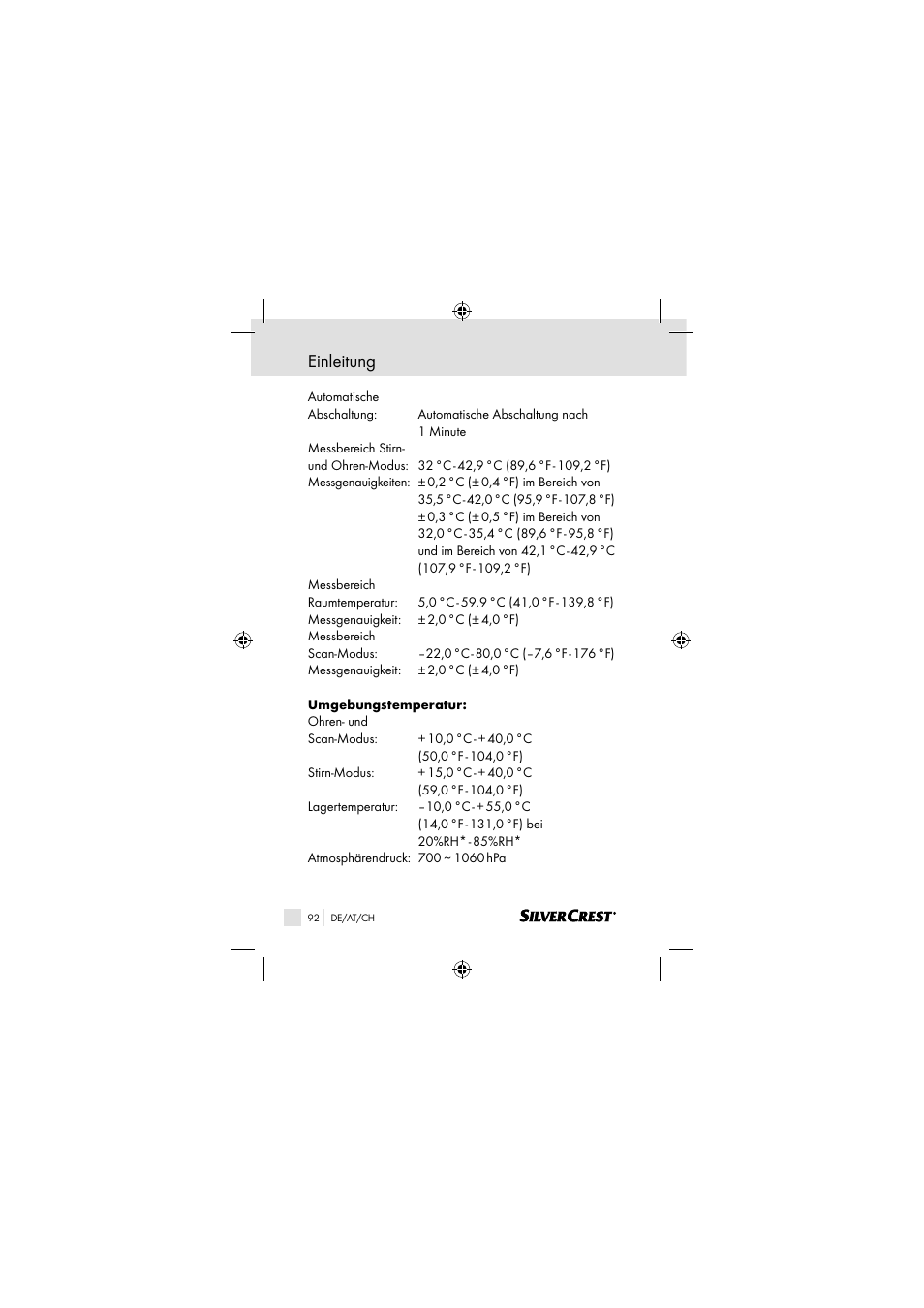 Einleitung | Silvercrest SSOT 6 B2 User Manual | Page 92 / 117