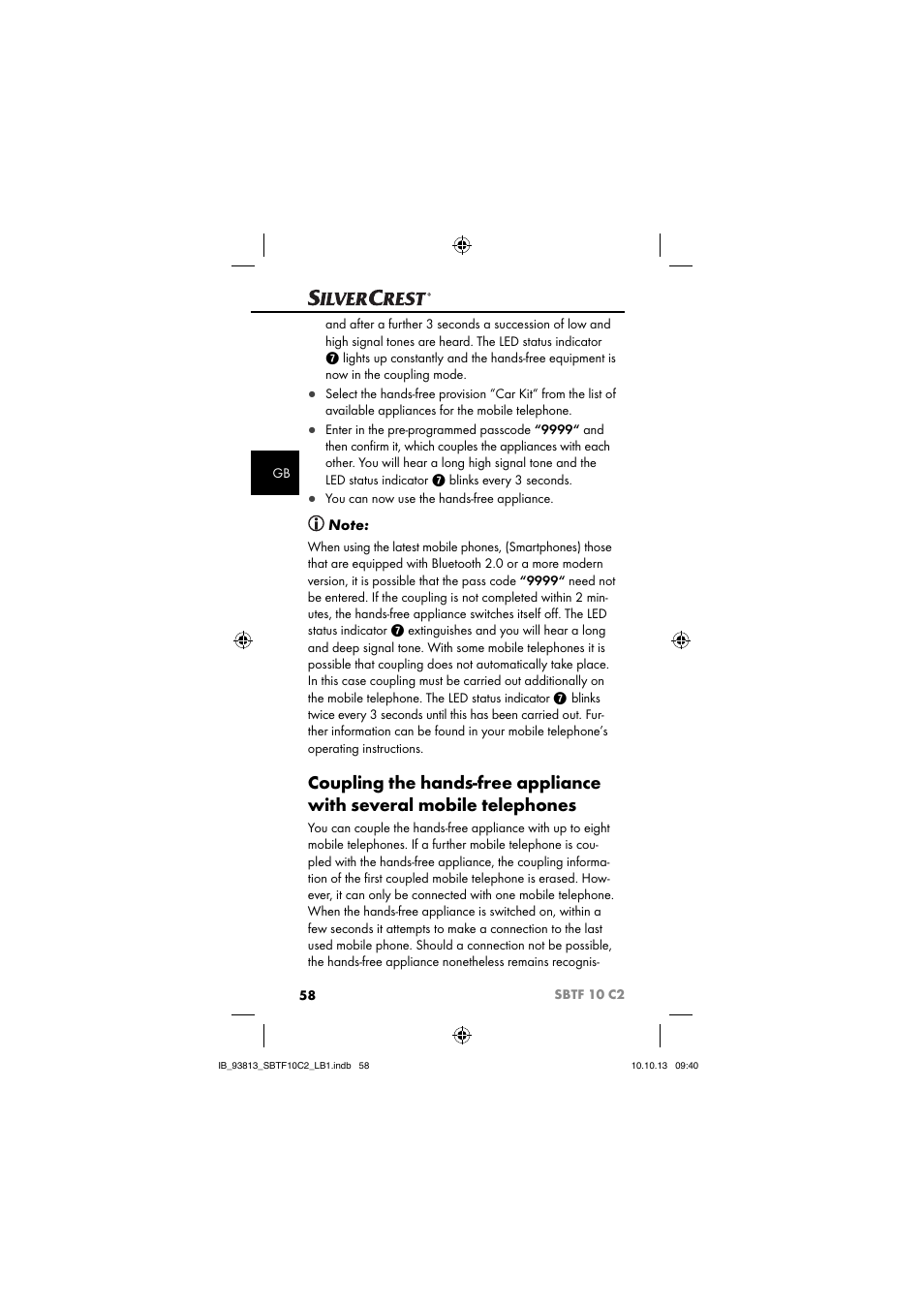 Silvercrest SBTF 10 C2 User Manual | Page 61 / 69