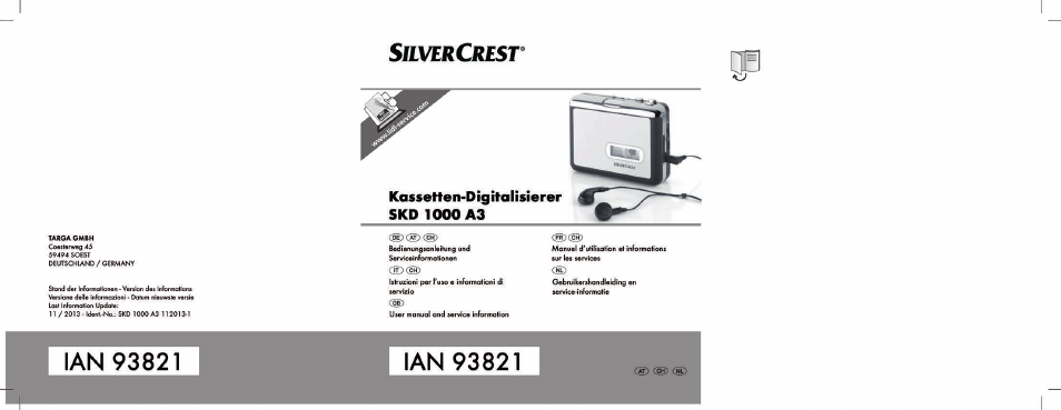 Silvercrest SKD 1000 A3 User Manual | 140 pages