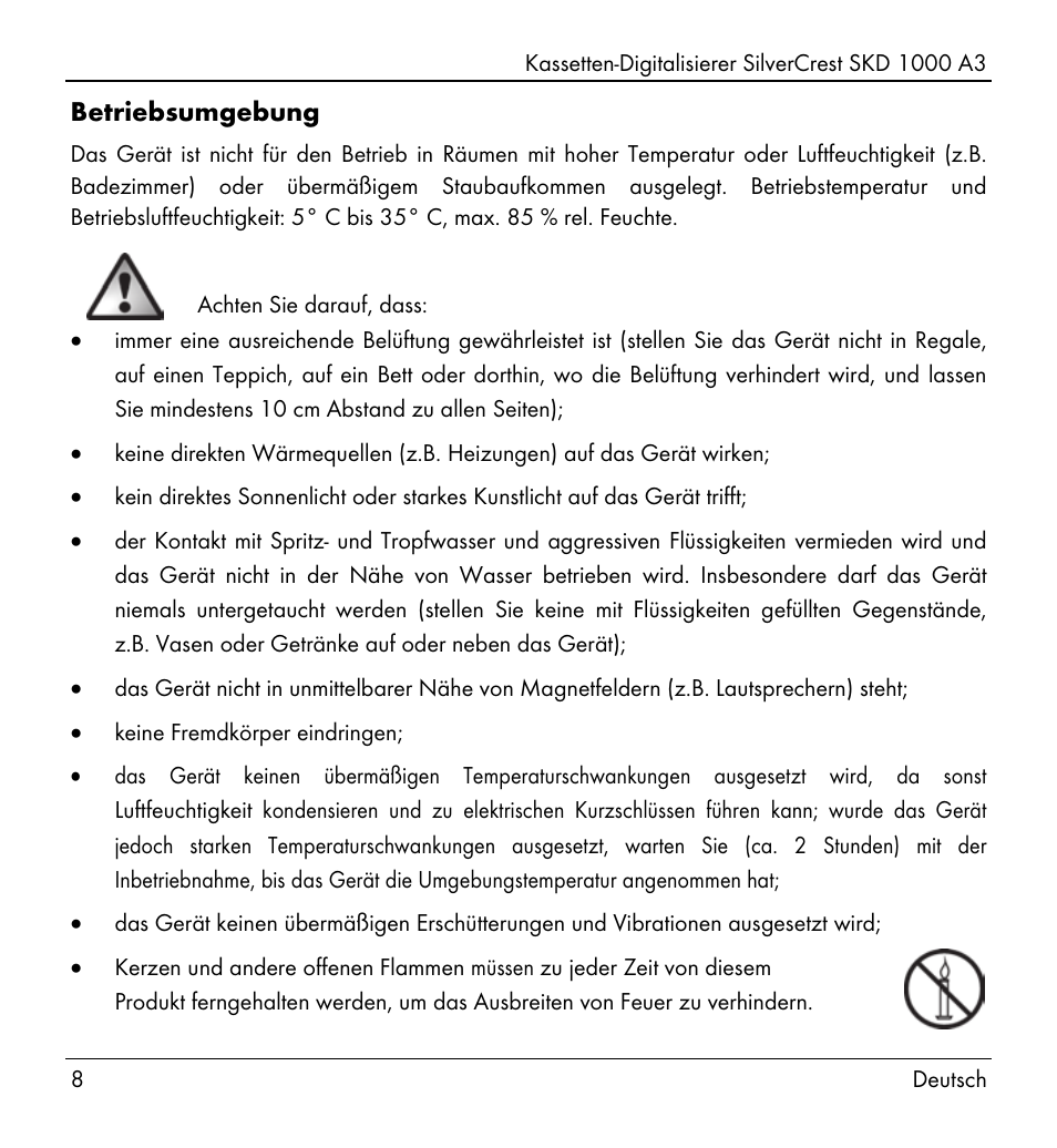 Silvercrest SKD 1000 A3 User Manual | Page 10 / 140
