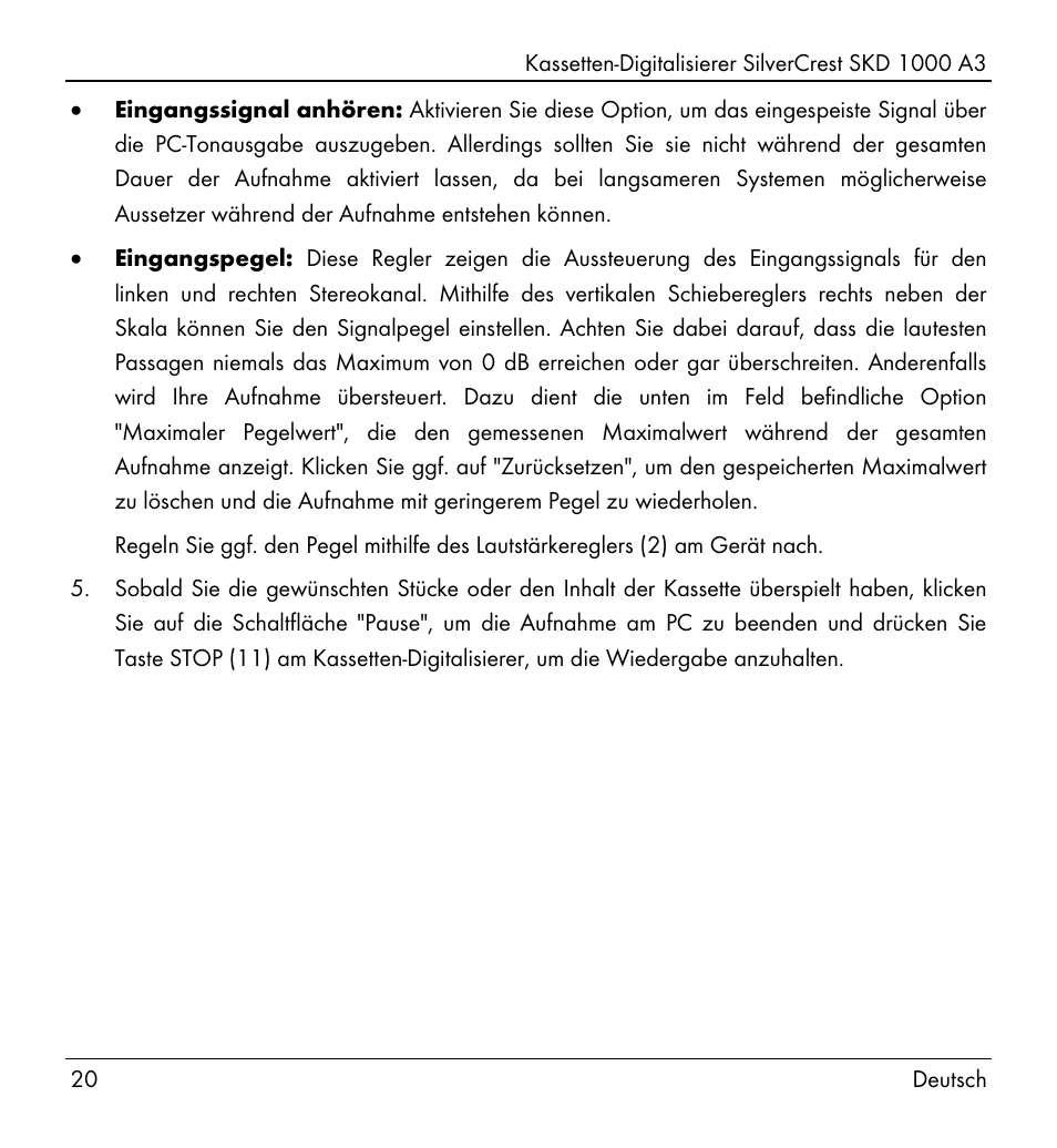 Silvercrest SKD 1000 A3 User Manual | Page 22 / 140