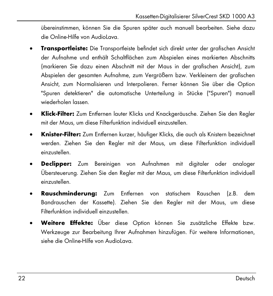 Silvercrest SKD 1000 A3 User Manual | Page 24 / 140