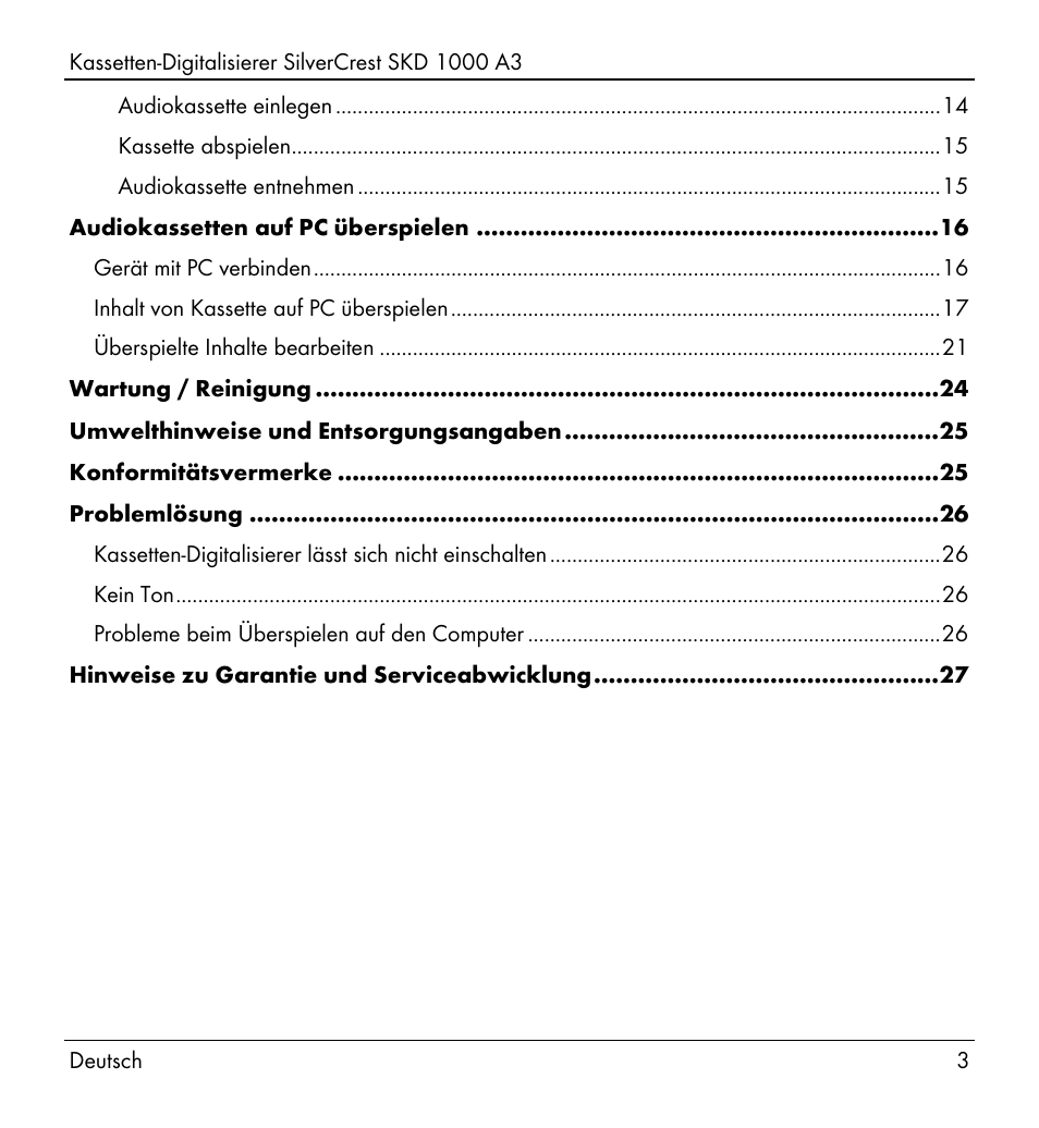 Silvercrest SKD 1000 A3 User Manual | Page 5 / 140