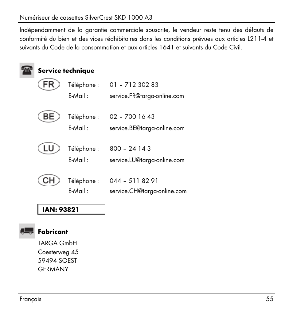 Silvercrest SKD 1000 A3 User Manual | Page 57 / 140