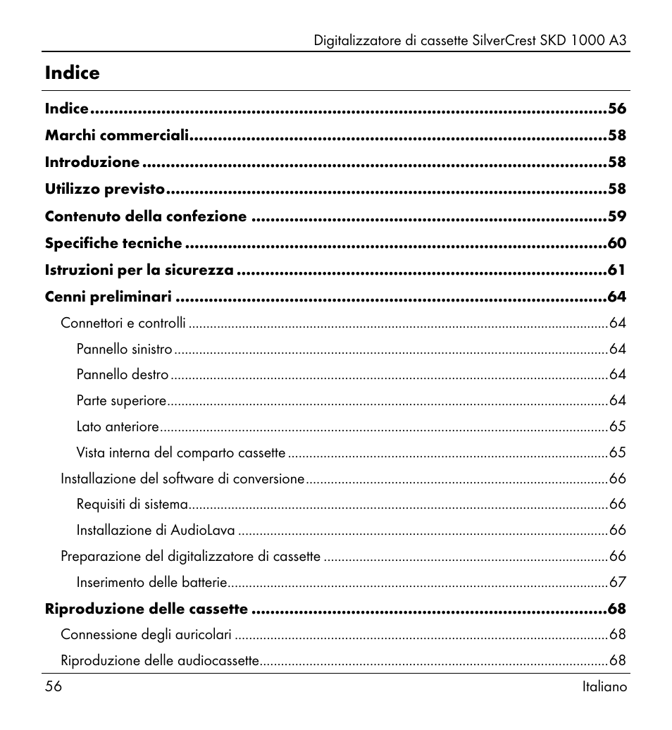 Silvercrest SKD 1000 A3 User Manual | Page 58 / 140