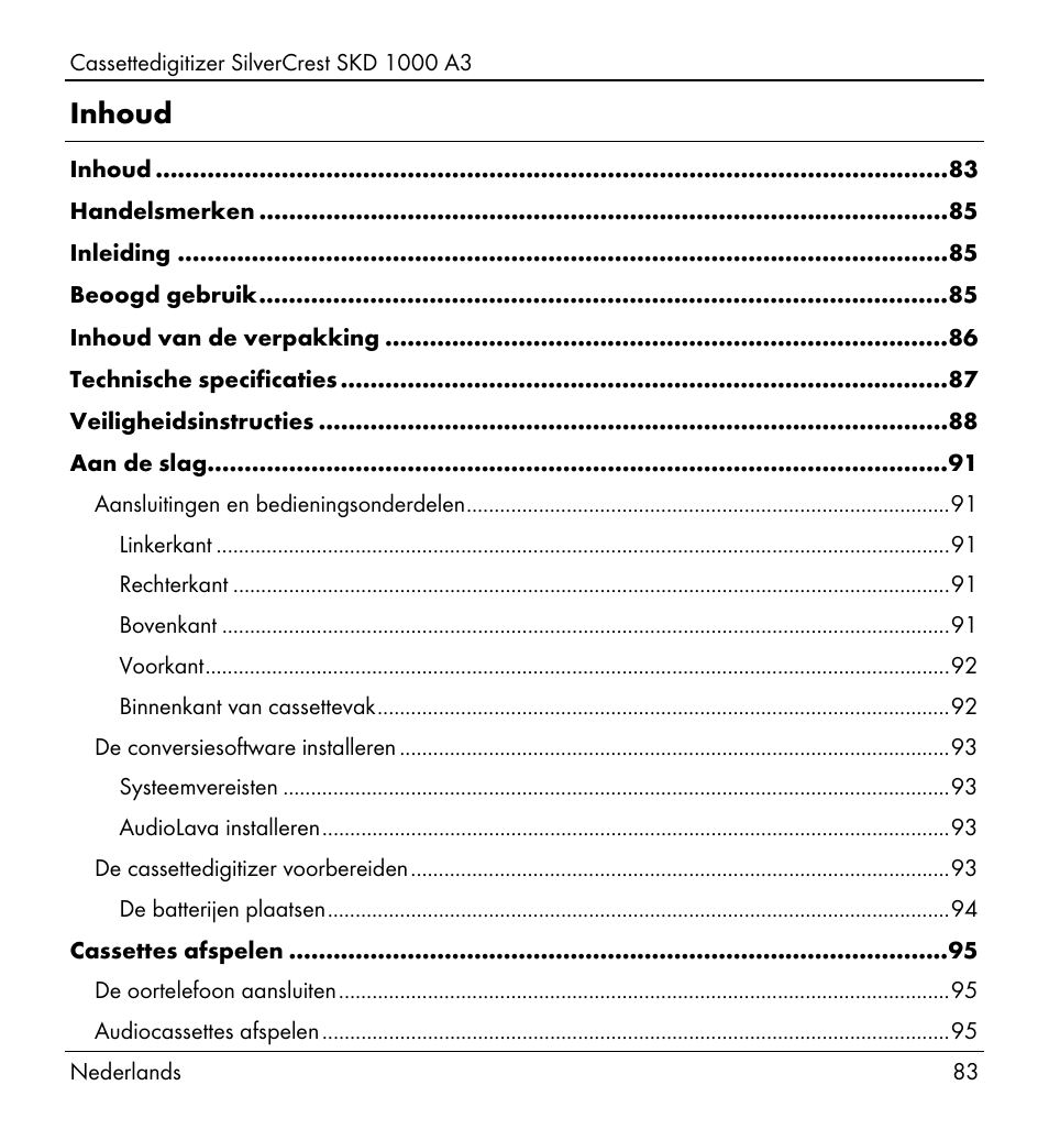 Silvercrest SKD 1000 A3 User Manual | Page 85 / 140