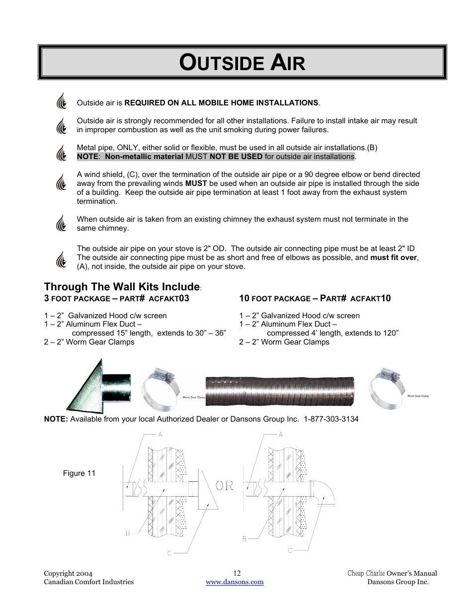 Utside | Dansons Group HCF300 User Manual | Page 12 / 39