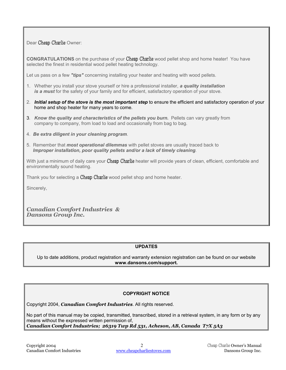 Dansons Group HCF300 User Manual | Page 2 / 39