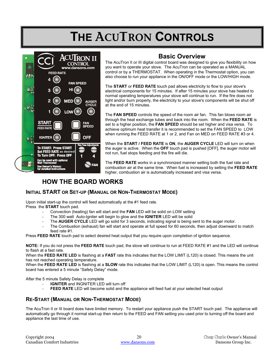 Ontrols | Dansons Group HCF300 User Manual | Page 20 / 39