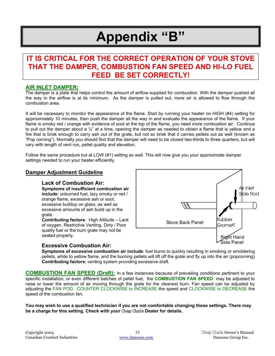 Appendix “b | Dansons Group HCF300 User Manual | Page 33 / 39