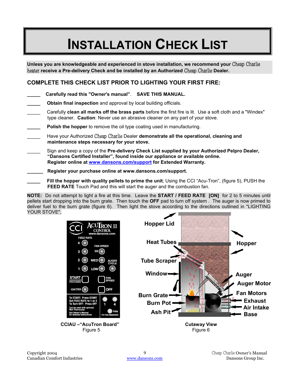 Nstallation, Heck | Dansons Group HCF300 User Manual | Page 9 / 39