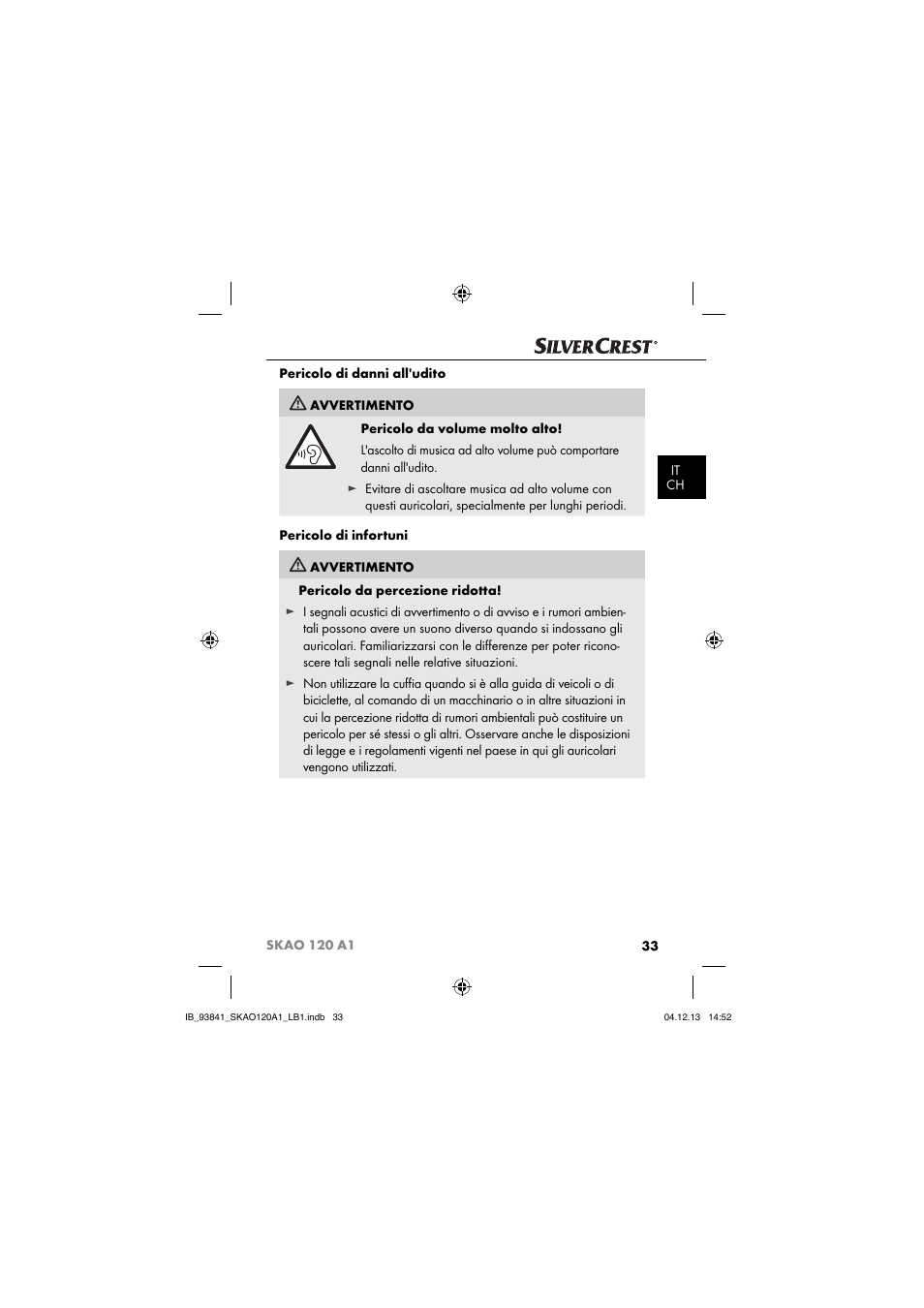 Silvercrest SKAO 120 A1 User Manual | Page 36 / 59