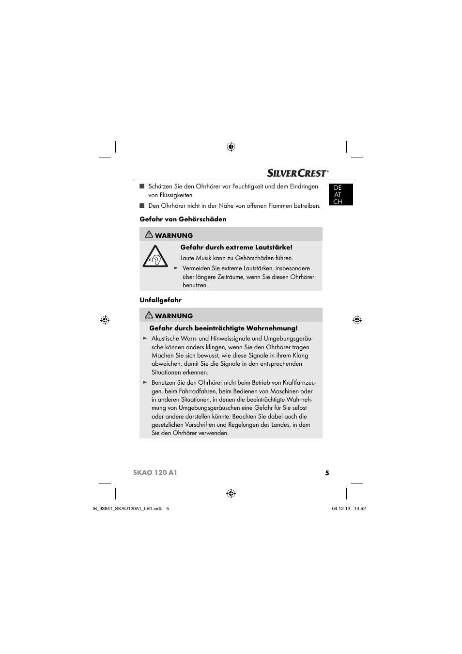 Silvercrest SKAO 120 A1 User Manual | Page 8 / 59