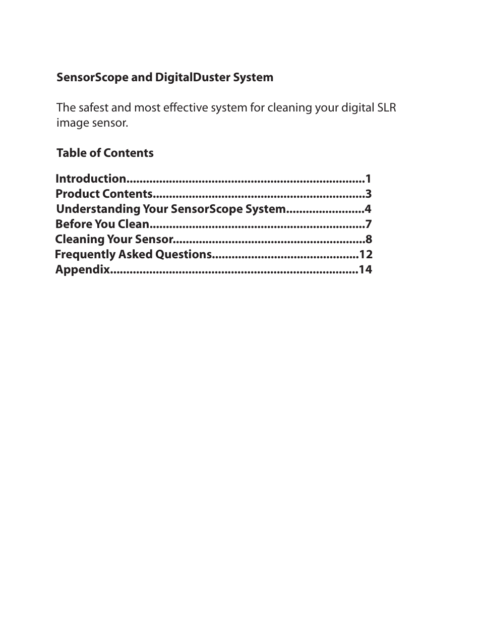 Delkin Devices SensorScope System User Manual | Page 2 / 29