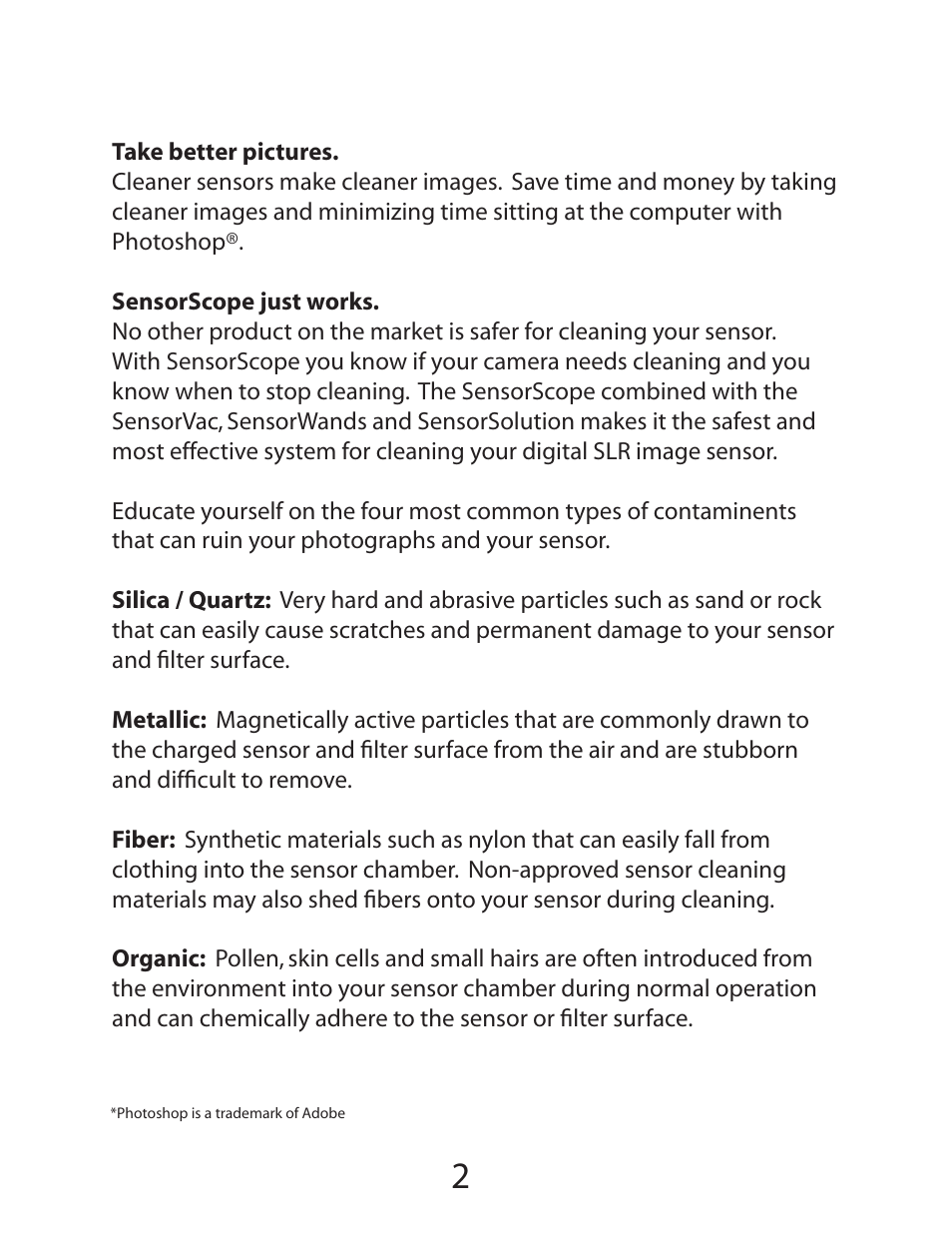 Delkin Devices SensorScope System User Manual | Page 4 / 29
