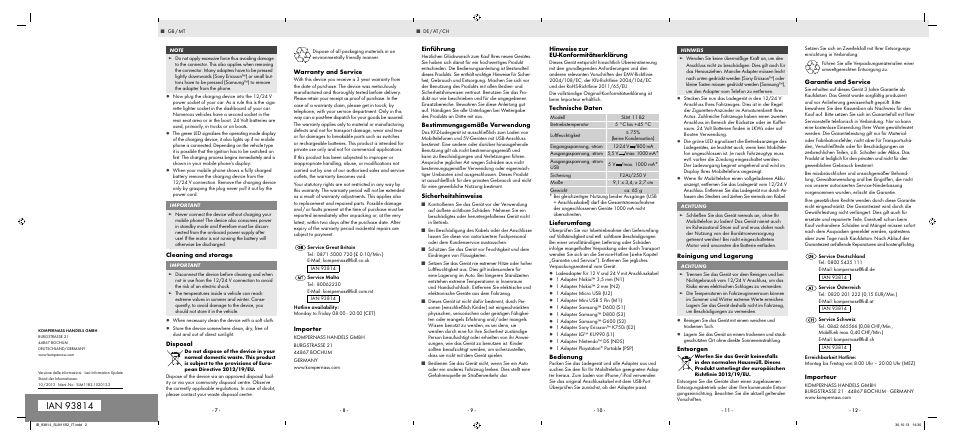 Silvercrest SLM 11 B2 User Manual | Page 2 / 2