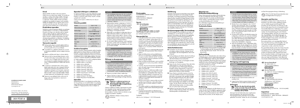 Silvercrest SLM 11 B2 User Manual | Page 2 / 2