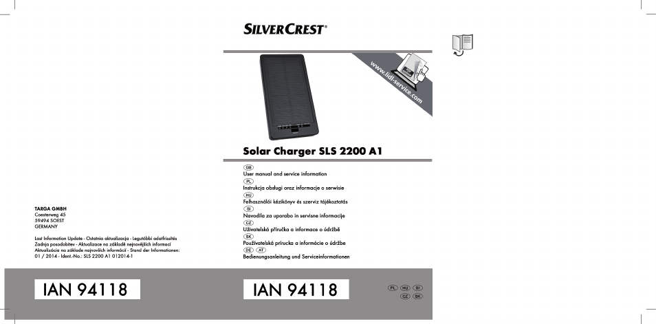 Silvercrest SLS 2200 A1 User Manual | 120 pages