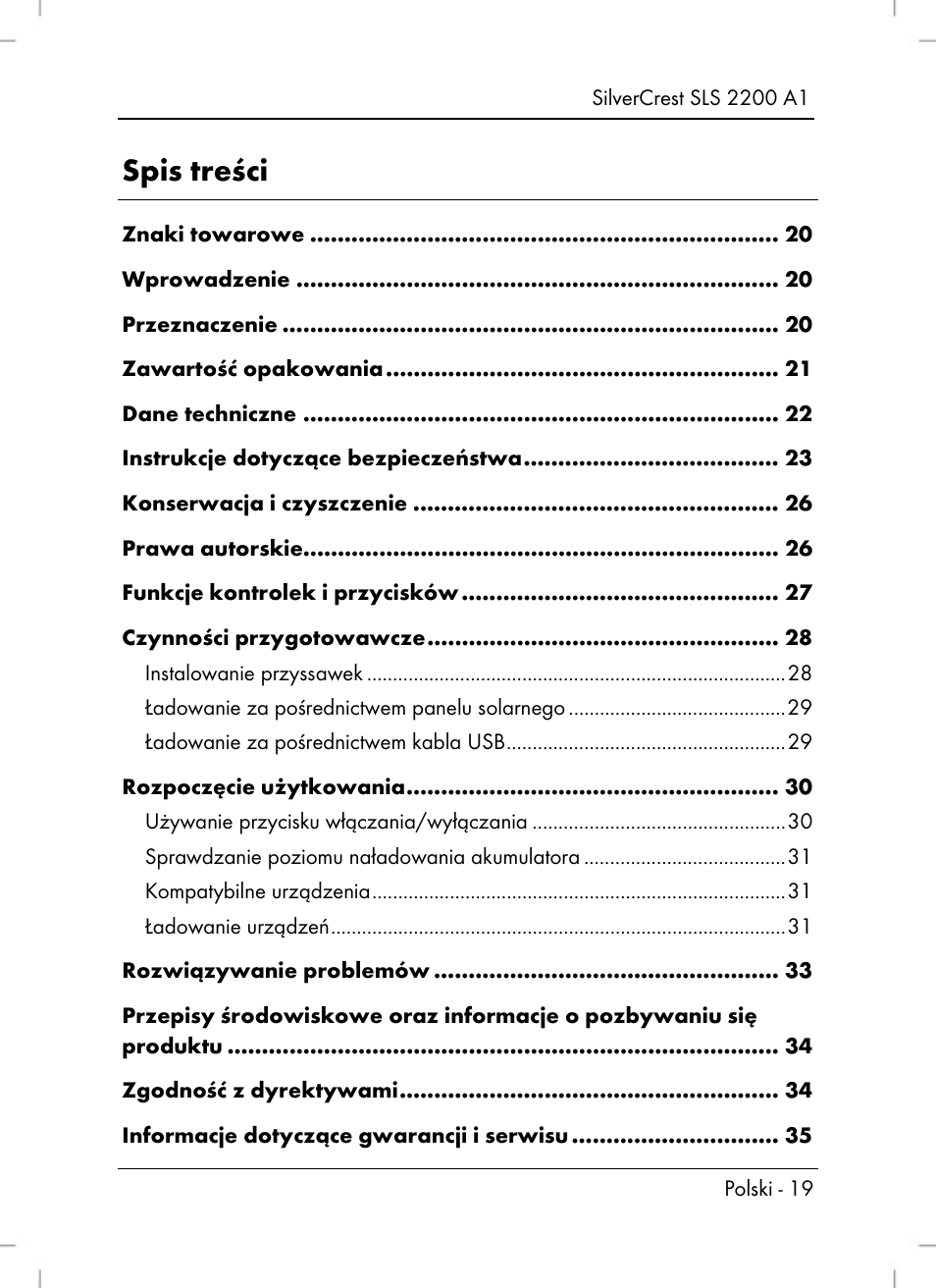 Silvercrest SLS 2200 A1 User Manual | Page 21 / 120