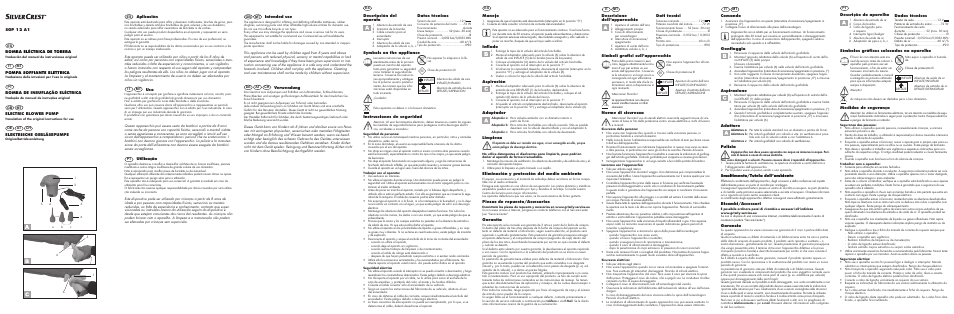 Silvercrest SGP 12 A1 User Manual | 2 pages