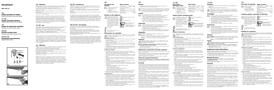 Silvercrest SGP 230 A1 User Manual | 2 pages