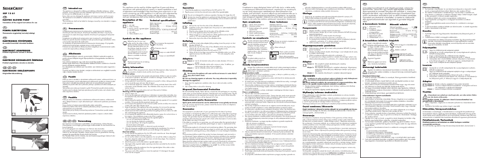 Silvercrest SGP 12 A1 User Manual | 2 pages