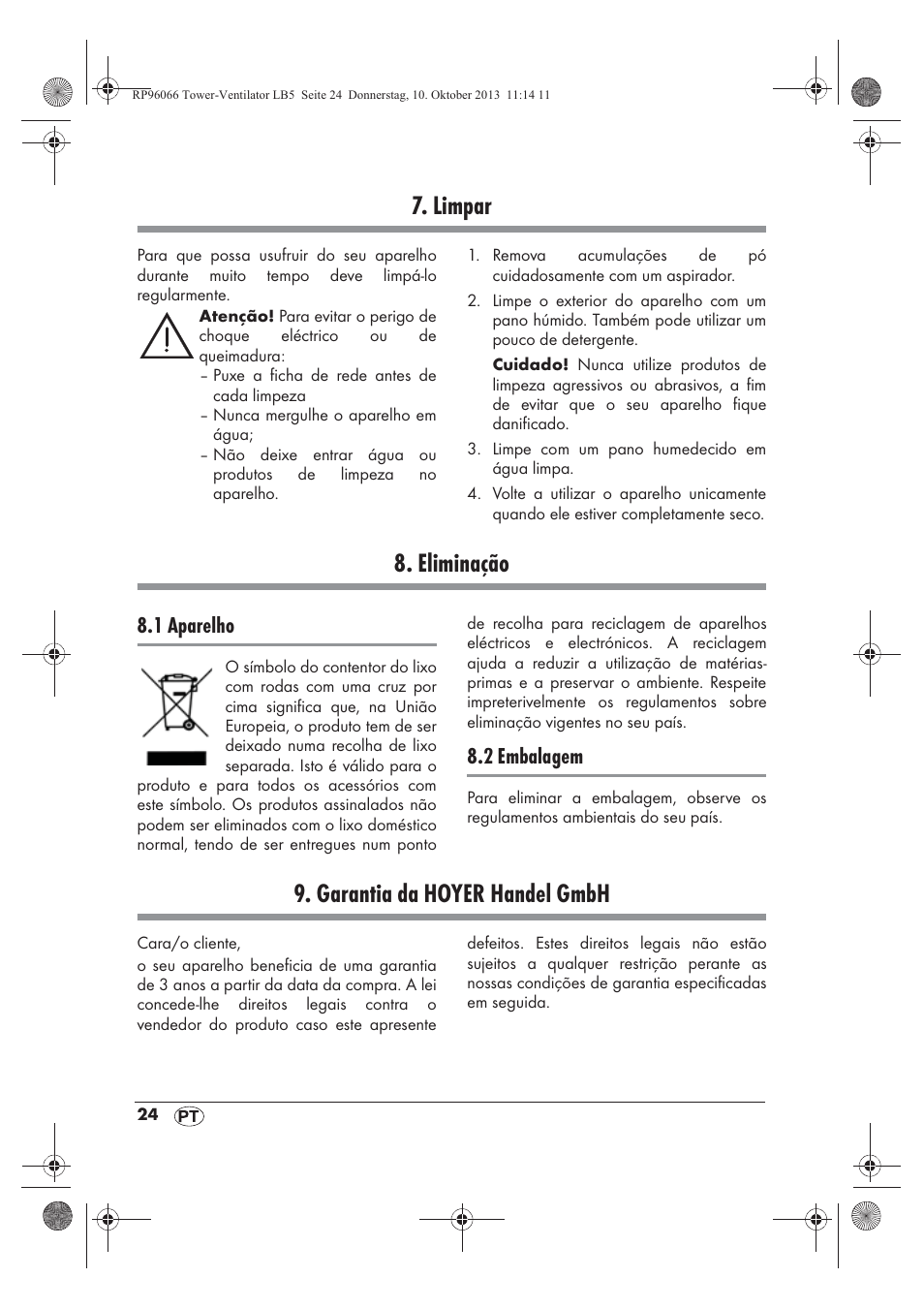 Limpar, Eliminação, Garantia da hoyer handel gmbh | 1 aparelho, 2 embalagem | Silvercrest STV 45 C2 User Manual | Page 26 / 46