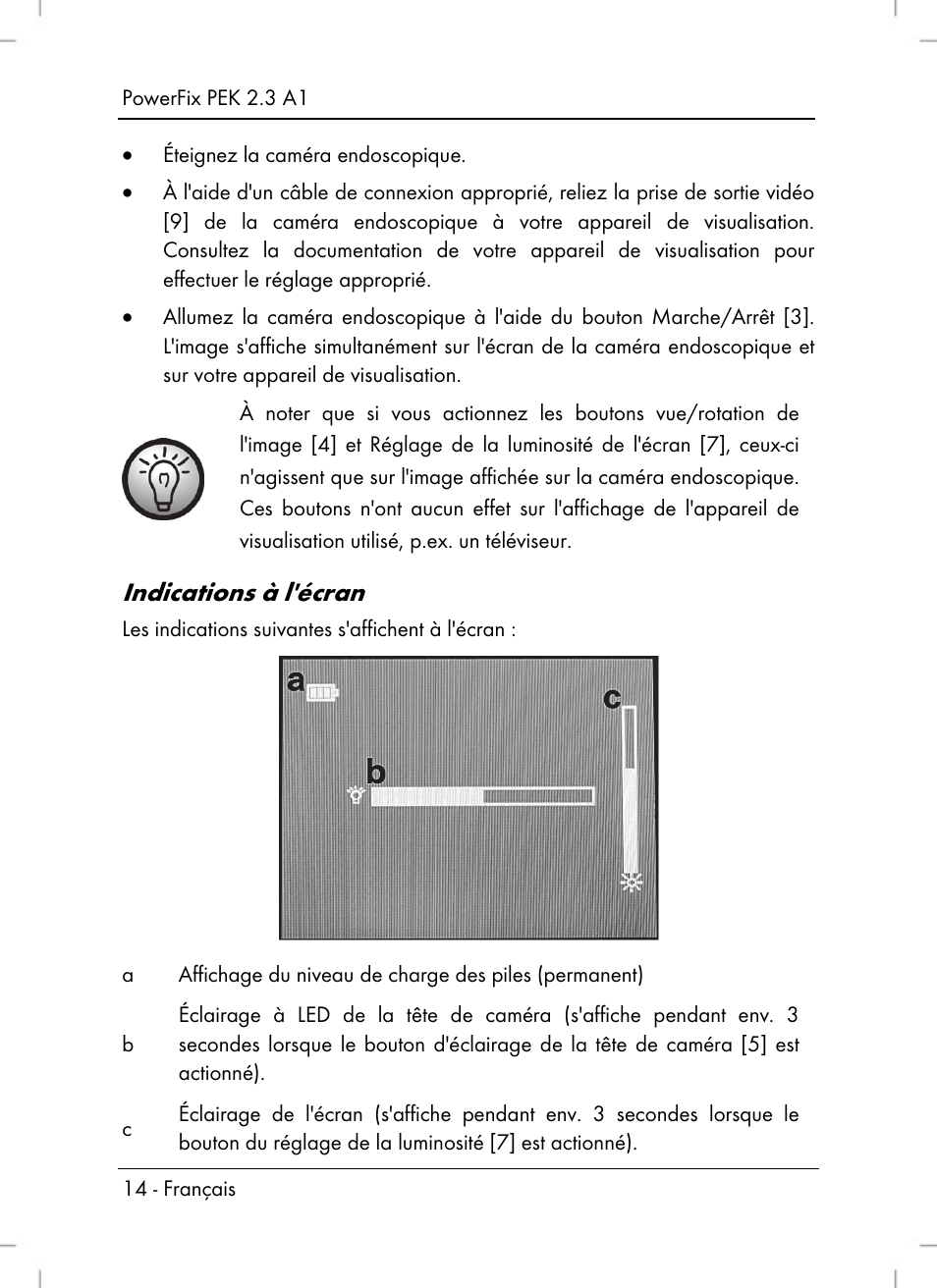 Indications à l'écran | Silvercrest PEK 2.3 A1 User Manual | Page 16 / 58