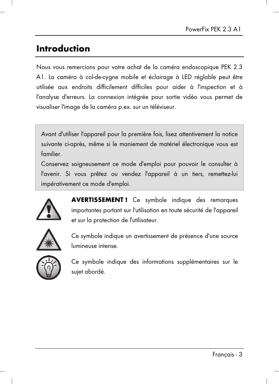 Introduction | Silvercrest PEK 2.3 A1 User Manual | Page 5 / 58